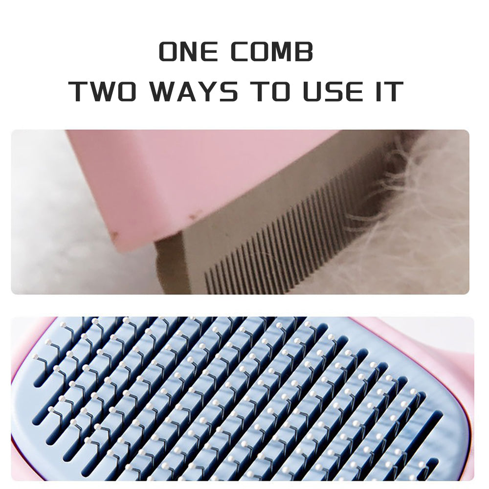KFX-4175549 Dog and Cat Grooming Brush with De-Shedding and Dematting Features for Effective Undercoat Care