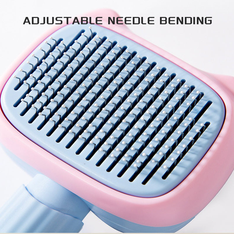 KFX-4175549 Dog and Cat Grooming Brush with De-Shedding and Dematting Features for Effective Undercoat Care