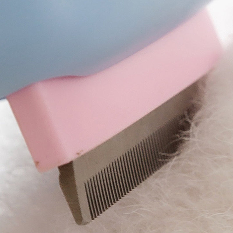 KFX-4175549 Dog and Cat Grooming Brush with De-Shedding and Dematting Features for Effective Undercoat Care
