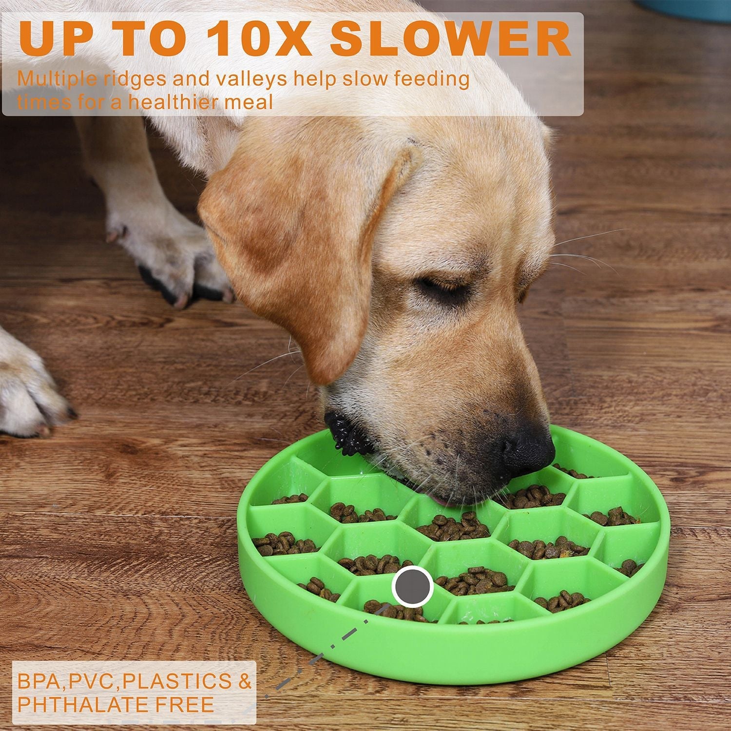 KFX-4178237 Silicone Honeycomb Anti-Choke Eating Bowl - Dishwasher Safe, Temperature Resistant