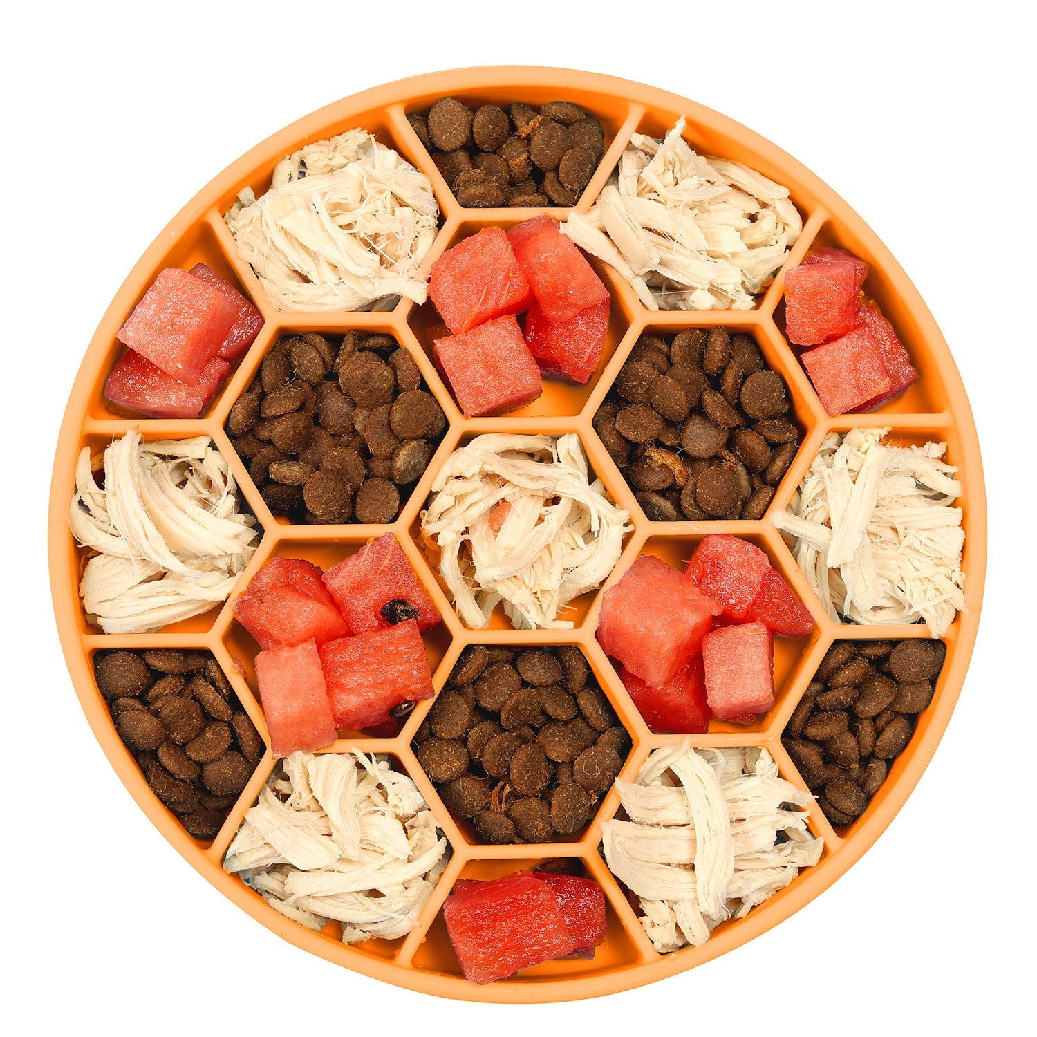 KFX-4178237 Silicone Honeycomb Anti-Choke Eating Bowl - Dishwasher Safe, Temperature Resistant