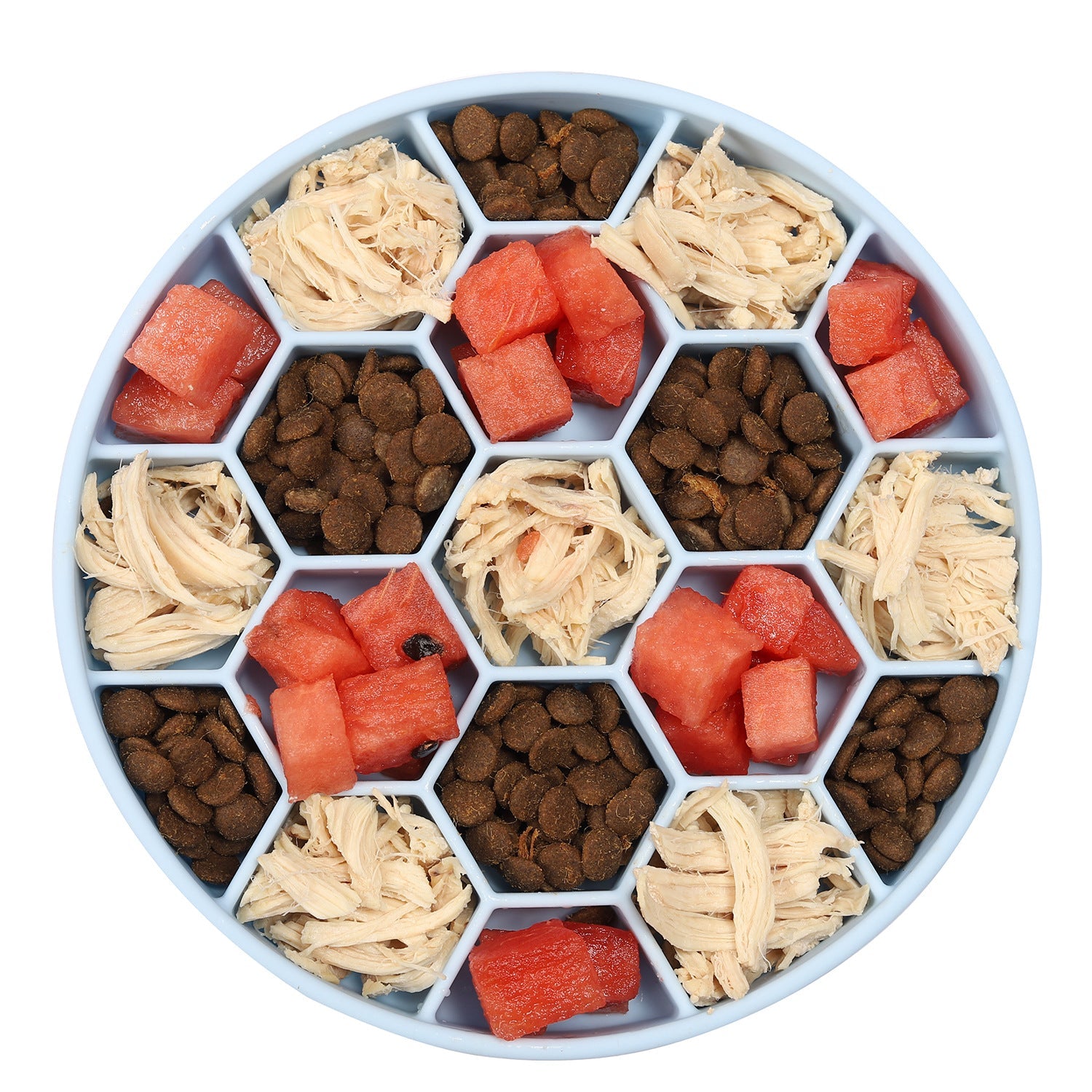 KFX-4178237 Silicone Honeycomb Anti-Choke Eating Bowl - Dishwasher Safe, Temperature Resistant