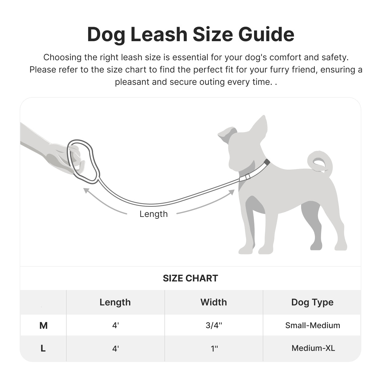 KFX-4179517 Adjustable Neoprene Padded Handle 4 FT Dog Leash for Stylish Daily Walks