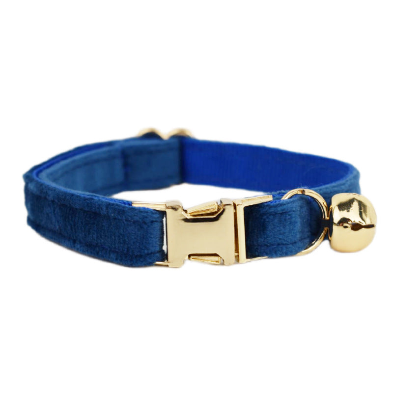 KFX-4180029 Lovely Cat Bow and Bell Collar Set for Pets, Cotton Material, Cartoon Design, Small and Large Sizes Available