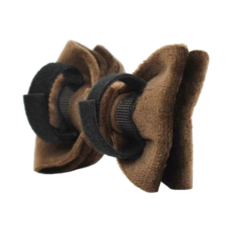 KFX-4180029 Lovely Cat Bow and Bell Collar Set for Pets, Cotton Material, Cartoon Design, Small and Large Sizes Available