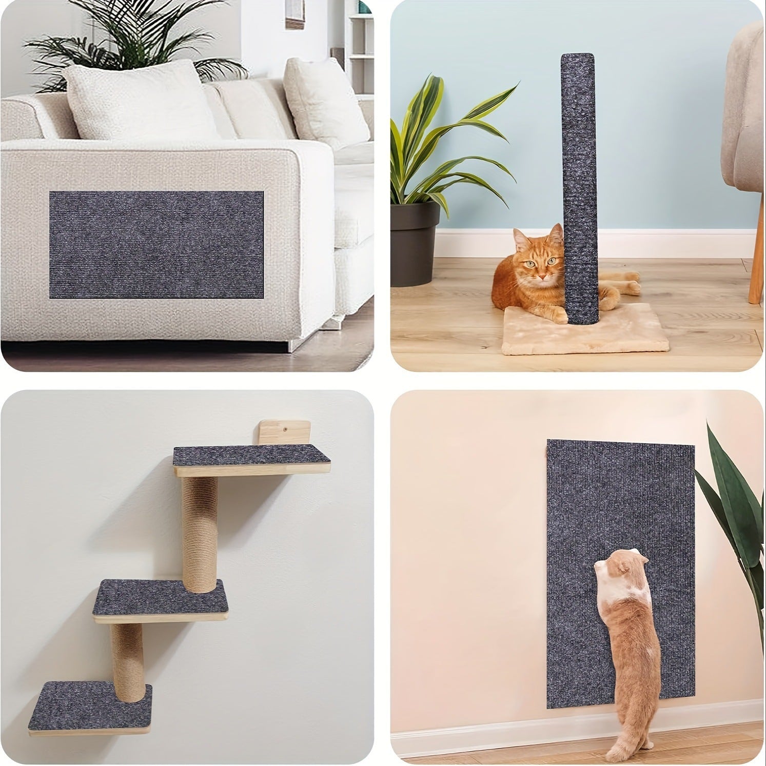 KFX-4181821 Durable Cat Scratch Pad - Scratch-Resistant, Multi-Functional Wall Sticker in Various Sizes and Colors