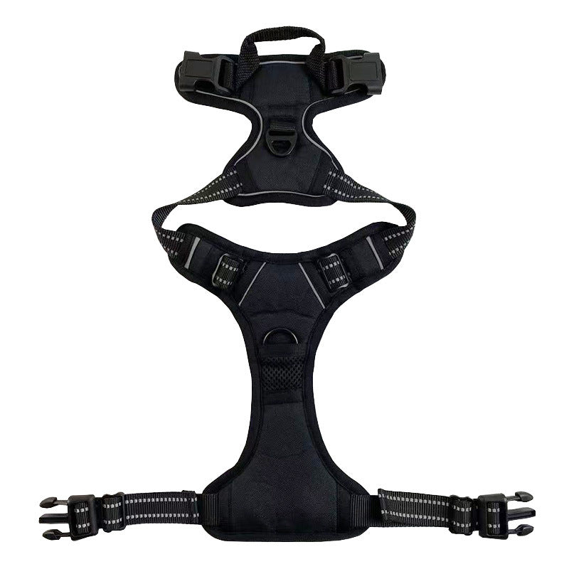 KFX-4183101 Reflective Adjustable Nylon Traction Harness for Medium and Large Dogs - Multiple Colors Available