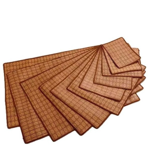 KFX-4185661 Summer Pet Cooling Mat for Dogs - Rattan Fiber, Available in Multiple Sizes
