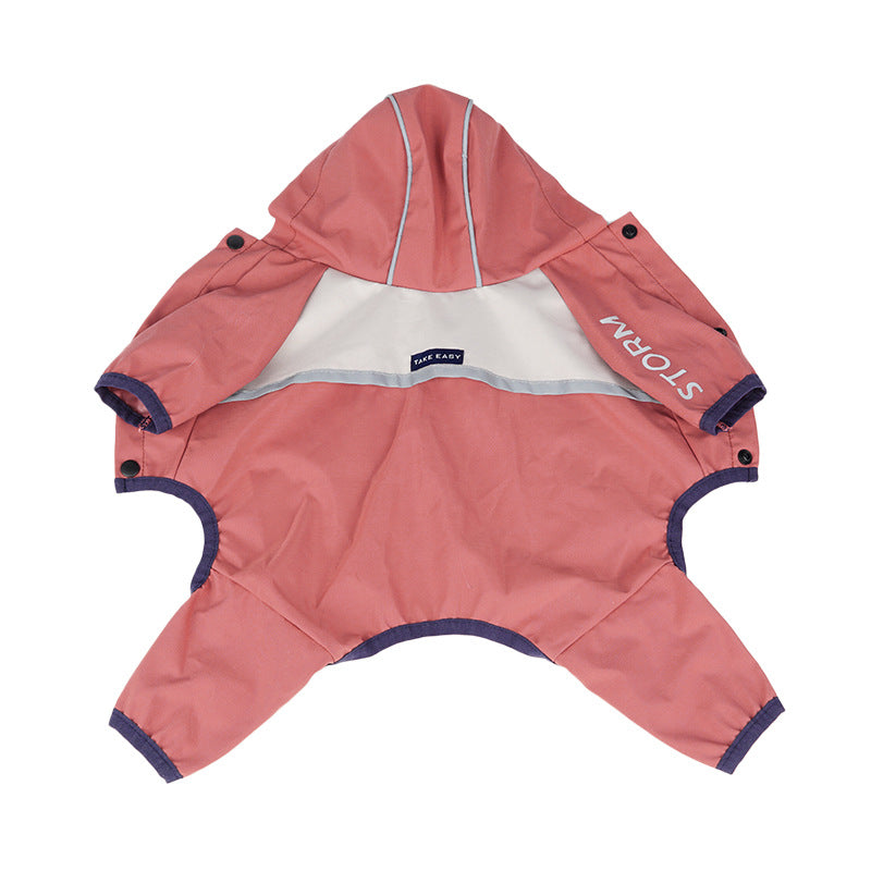 KFX-4186173 Trendy Waterproof Raincoat for Dogs - Casual Pet Clothing in Red, Green, Gray, Sizes S-XXL