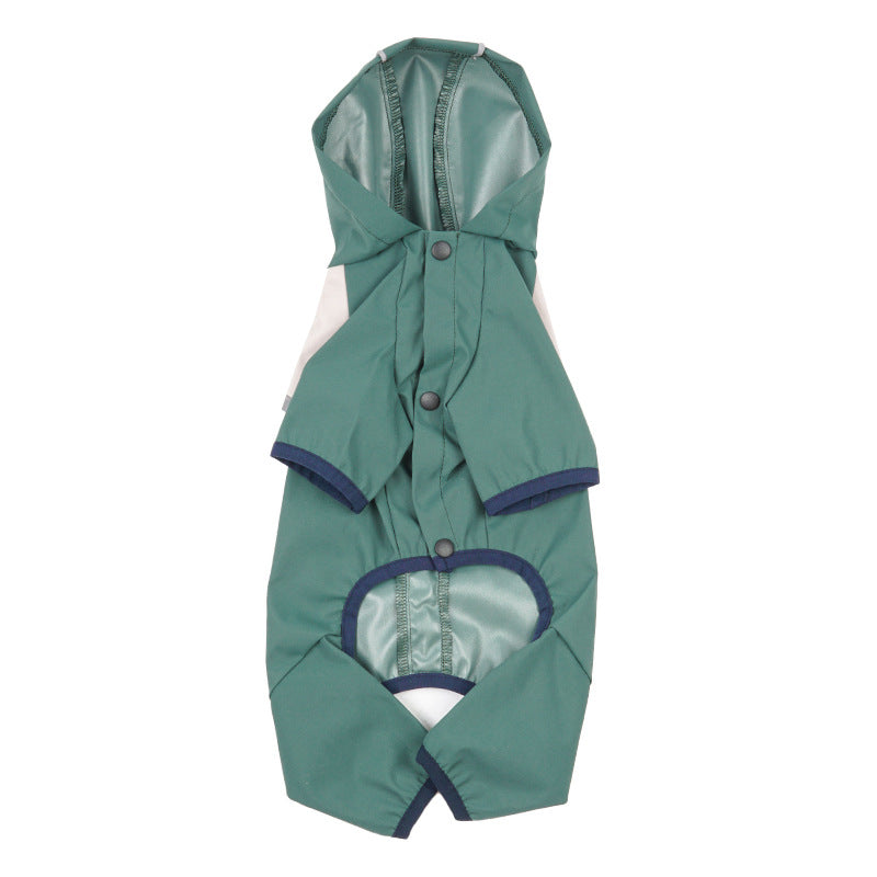 KFX-4186173 Trendy Waterproof Raincoat for Dogs - Casual Pet Clothing in Red, Green, Gray, Sizes S-XXL