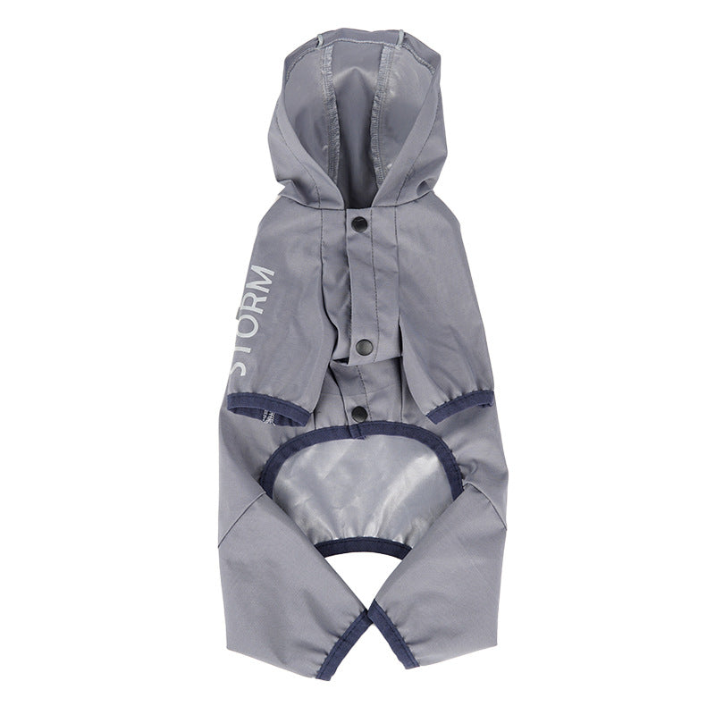 KFX-4186173 Trendy Waterproof Raincoat for Dogs - Casual Pet Clothing in Red, Green, Gray, Sizes S-XXL