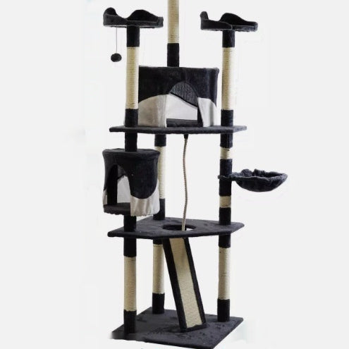 KFX-4187069 Light Gray Cat Tower with Integrated Design for Space Efficiency