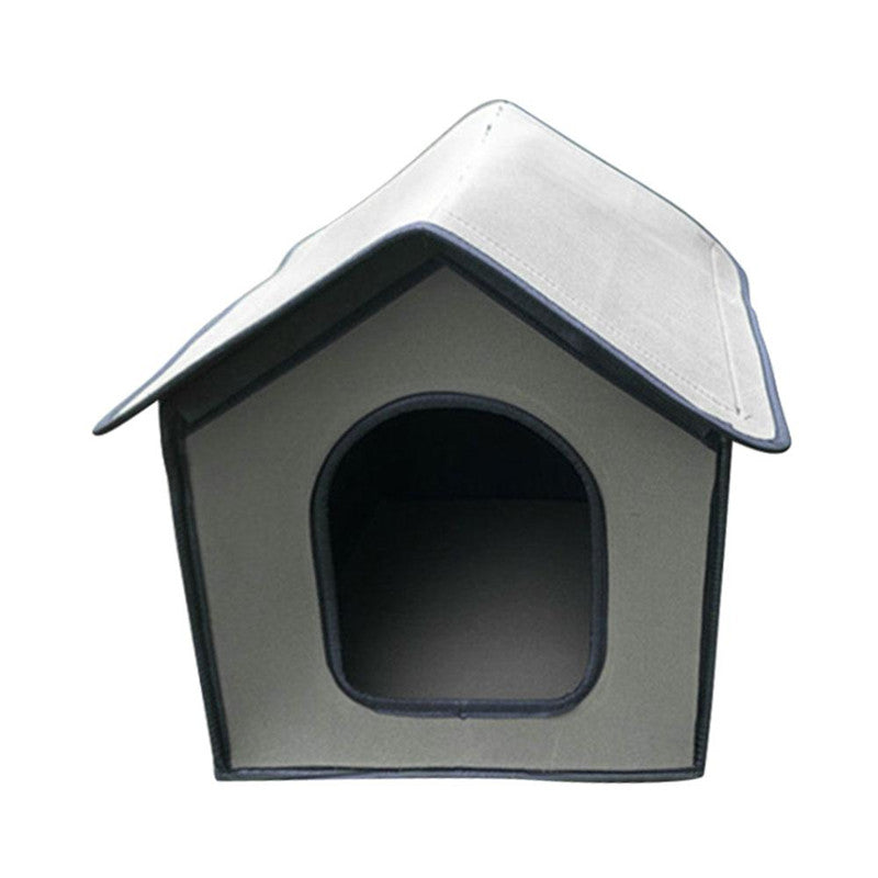 KFX-4187837 Waterproof Outdoor Dog Kennel and Cat House with Detachable Mat, Foldable Pet Shelter for Indoor and Outdoor Use