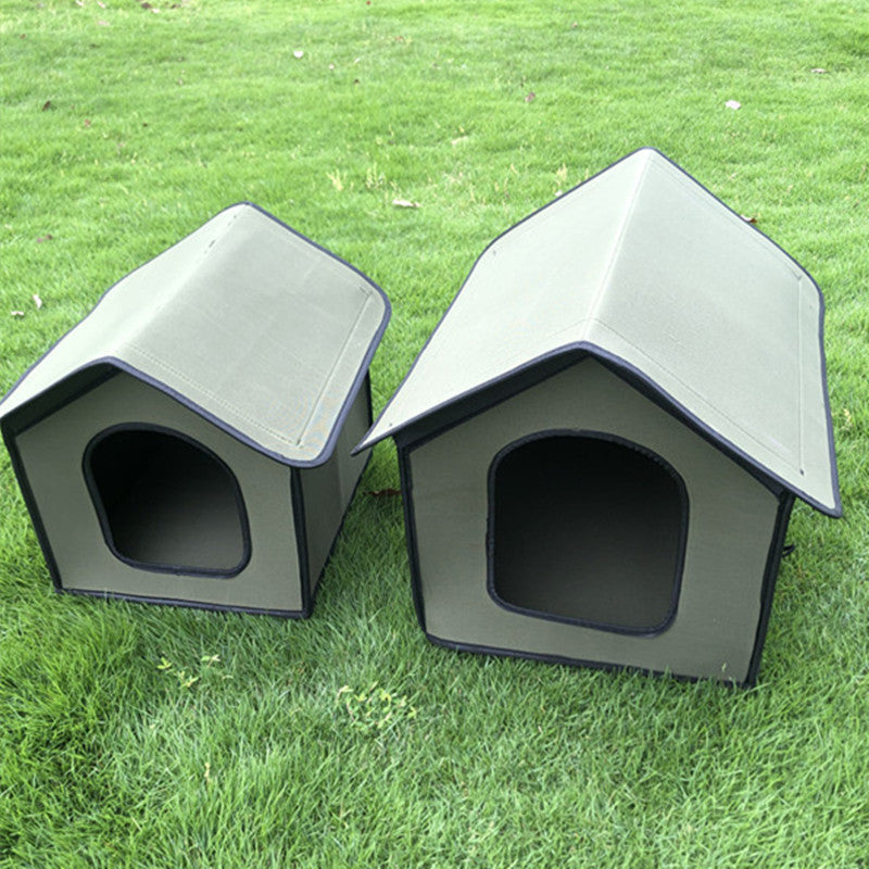 KFX-4187837 Waterproof Outdoor Dog Kennel and Cat House with Detachable Mat, Foldable Pet Shelter for Indoor and Outdoor Use