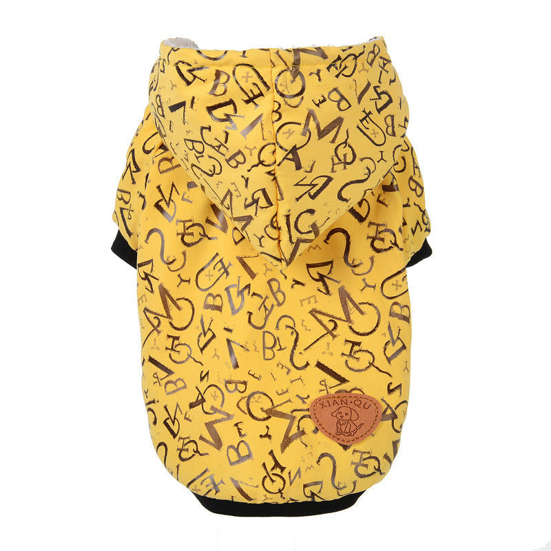 KFX-4188221 Cozy Cotton Wool Clothing for Small Dogs in Yellow