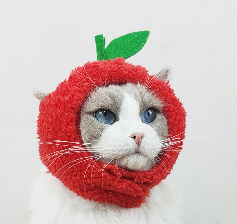KFX-4188605 Pineapple Cat Hat Warm Puppet Headdress for Small Pets