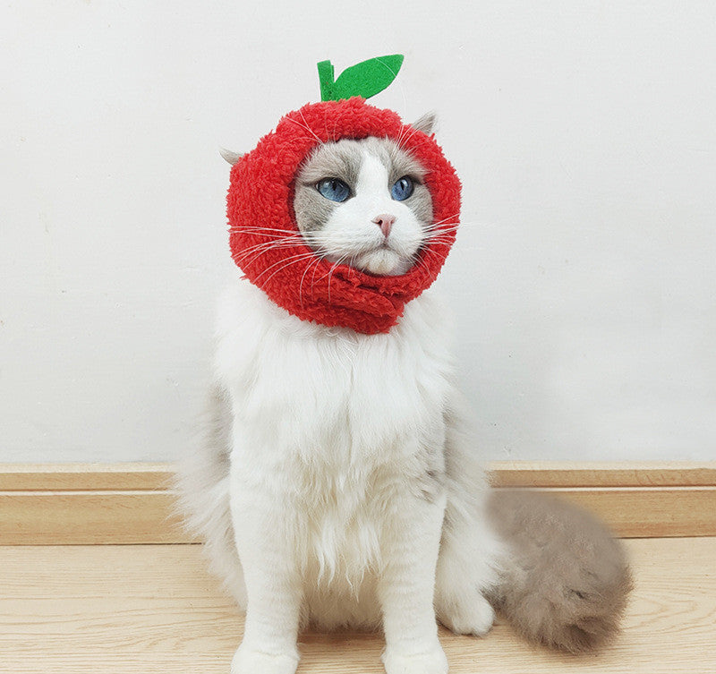 KFX-4188605 Pineapple Cat Hat Warm Puppet Headdress for Small Pets