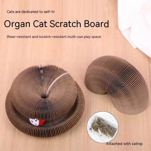 KFX-4189757 Changeable Magnetic Cat Scratch Board with Corrugated Paper and Trackball Features