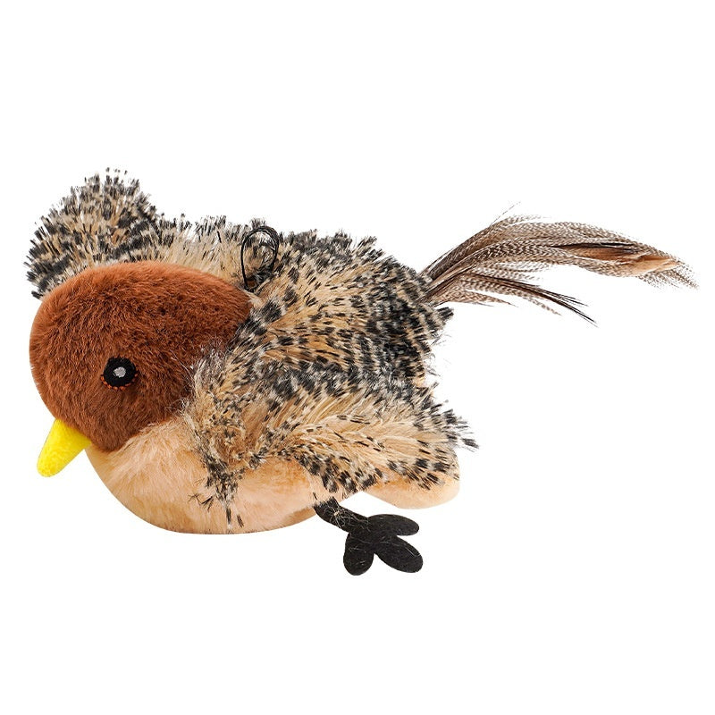 KFX-4191037 Inductive Magpie Self-Entertaining Plush Cat Toy - Flapping Options Available