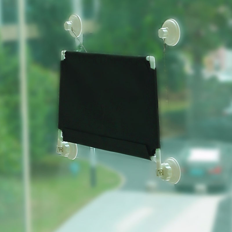 KFX-4191165 Foldable Black Suction Cup Cat Hammock for Balcony or Window Glass - Cozy Cat Nest Bed