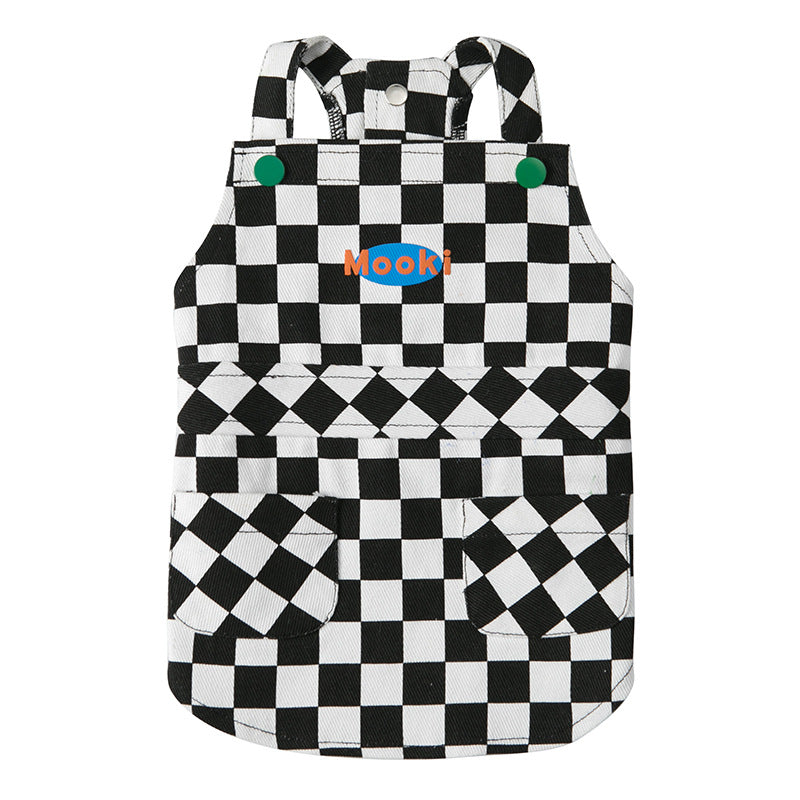 KFX-4191933 Thin Cotton Dog Vest in Black and White - Stylish Bib Suit for Dogs, Available in Multiple Sizes