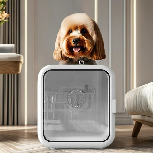 KFX-419283 Automatic Pet Drying Box for Dogs and Cats - Silent Hair Dryer with Efficient Blower