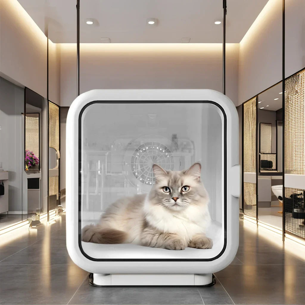 KFX-419283 Automatic Pet Drying Box for Dogs and Cats - Silent Hair Dryer with Efficient Blower