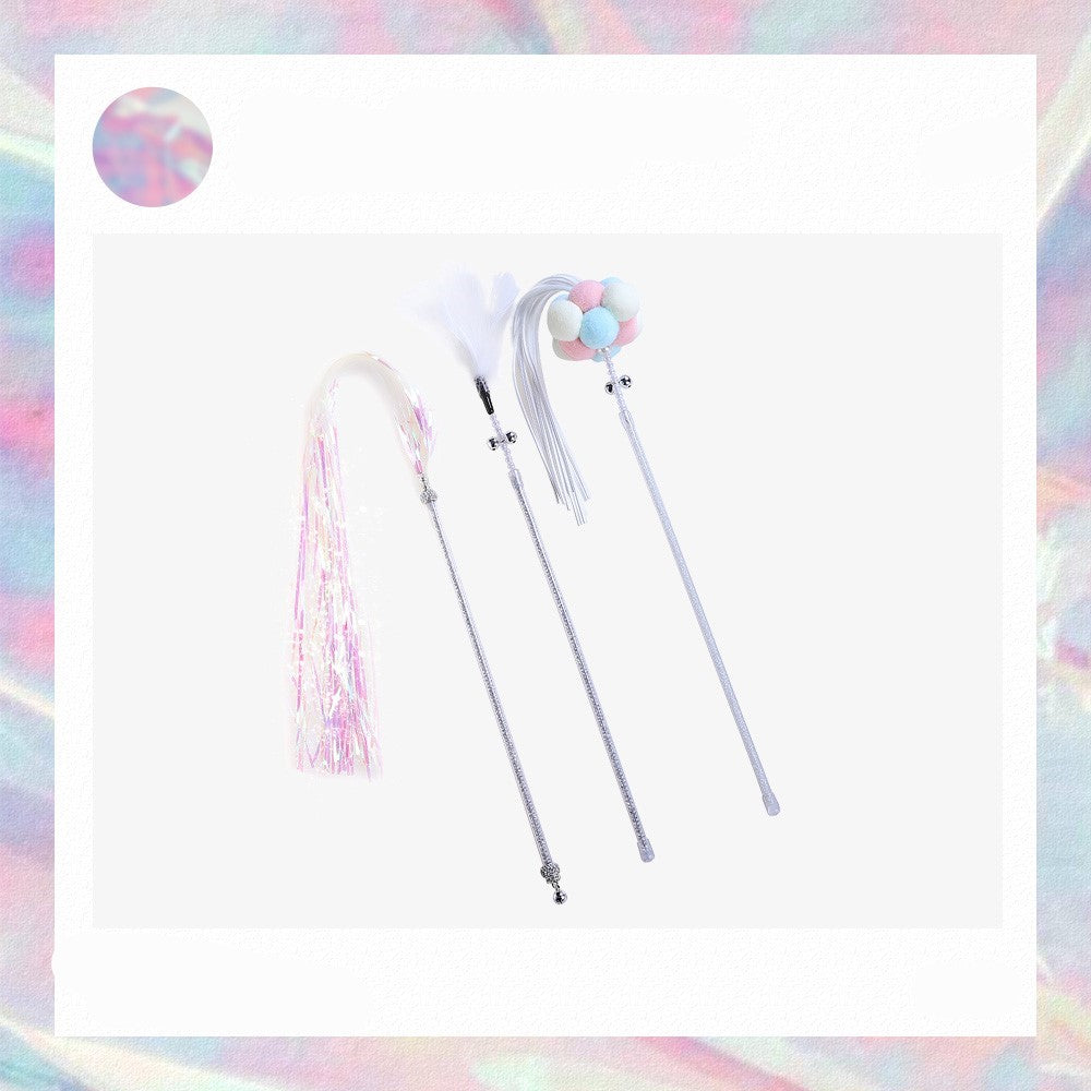 KFX-4194365 Colorful Self-Healing Cat Feather Stick Set for Interactive Play and Entertainment