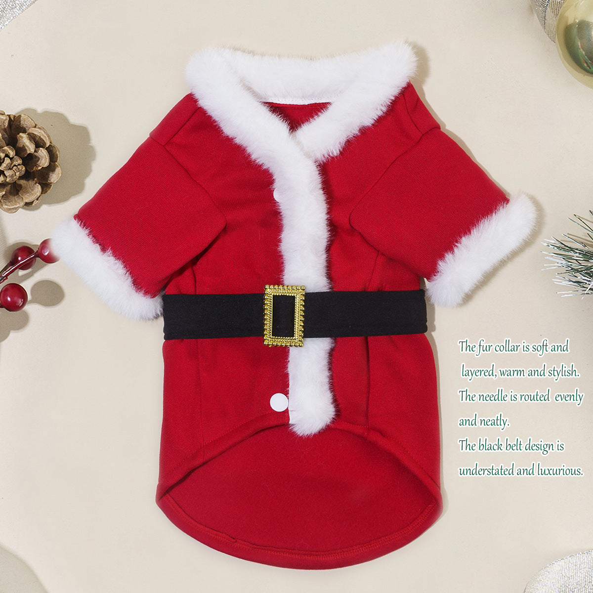 KFX-4195133 Cozy Red Christmas Pet Apparel for Cats and Dogs in Multiple Sizes