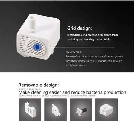 KFX-4195389 Automatic Pet Drinking Fountain Pump with Adjustable Water Flow and Low Noise Operation