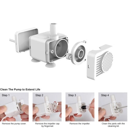 KFX-4195389 Automatic Pet Drinking Fountain Pump with Adjustable Water Flow and Low Noise Operation