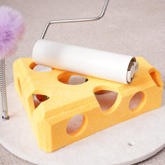 KFX-4200125 Interactive Cat Puzzle Toy with Suction Cup Base and Spring Teaser for Engaging Solo Play