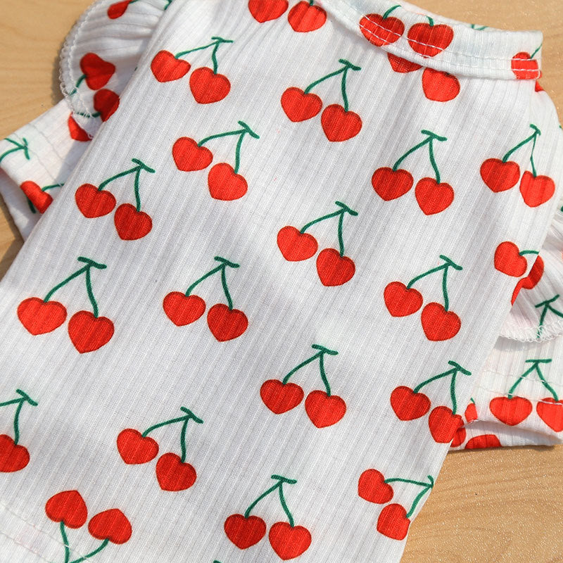 KFX-4203453 Dog Print Shirt Coat in White and Pink, Fashionable Polyester Design