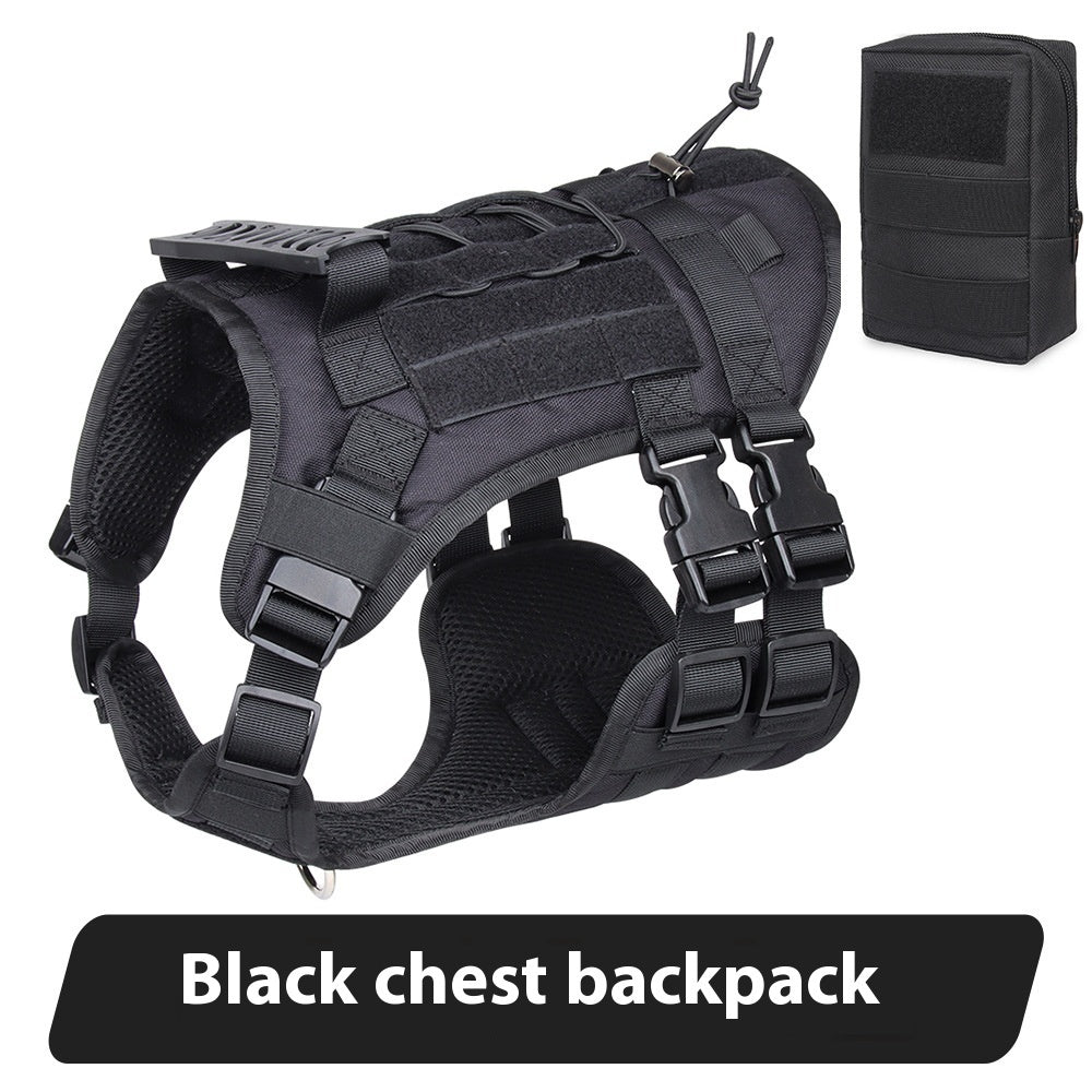 KFX-4204349 Large Tactical Oxford Dog Vest for Chest and Back Support - Adjustable Fit, Lightweight and Durable