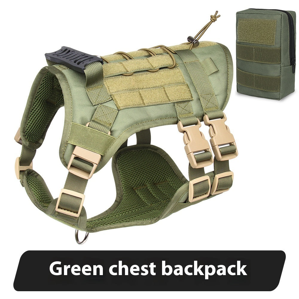 KFX-4204349 Large Tactical Oxford Dog Vest for Chest and Back Support - Adjustable Fit, Lightweight and Durable