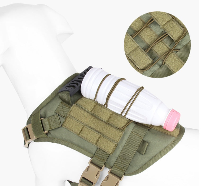 KFX-4204349 Large Tactical Oxford Dog Vest for Chest and Back Support - Adjustable Fit, Lightweight and Durable