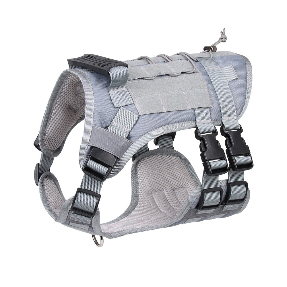 KFX-4204349 Large Tactical Oxford Dog Vest for Chest and Back Support - Adjustable Fit, Lightweight and Durable