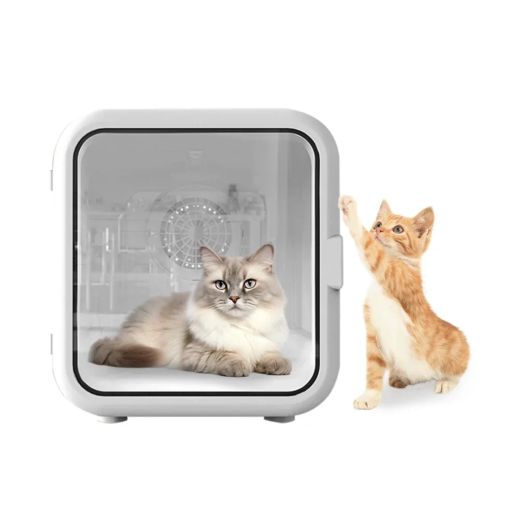 KFX-420435 Automatic Pet Hair Dryer Box for Small and Medium Dogs and Cats – Compact Grooming Solution in Plastic, 220-240V