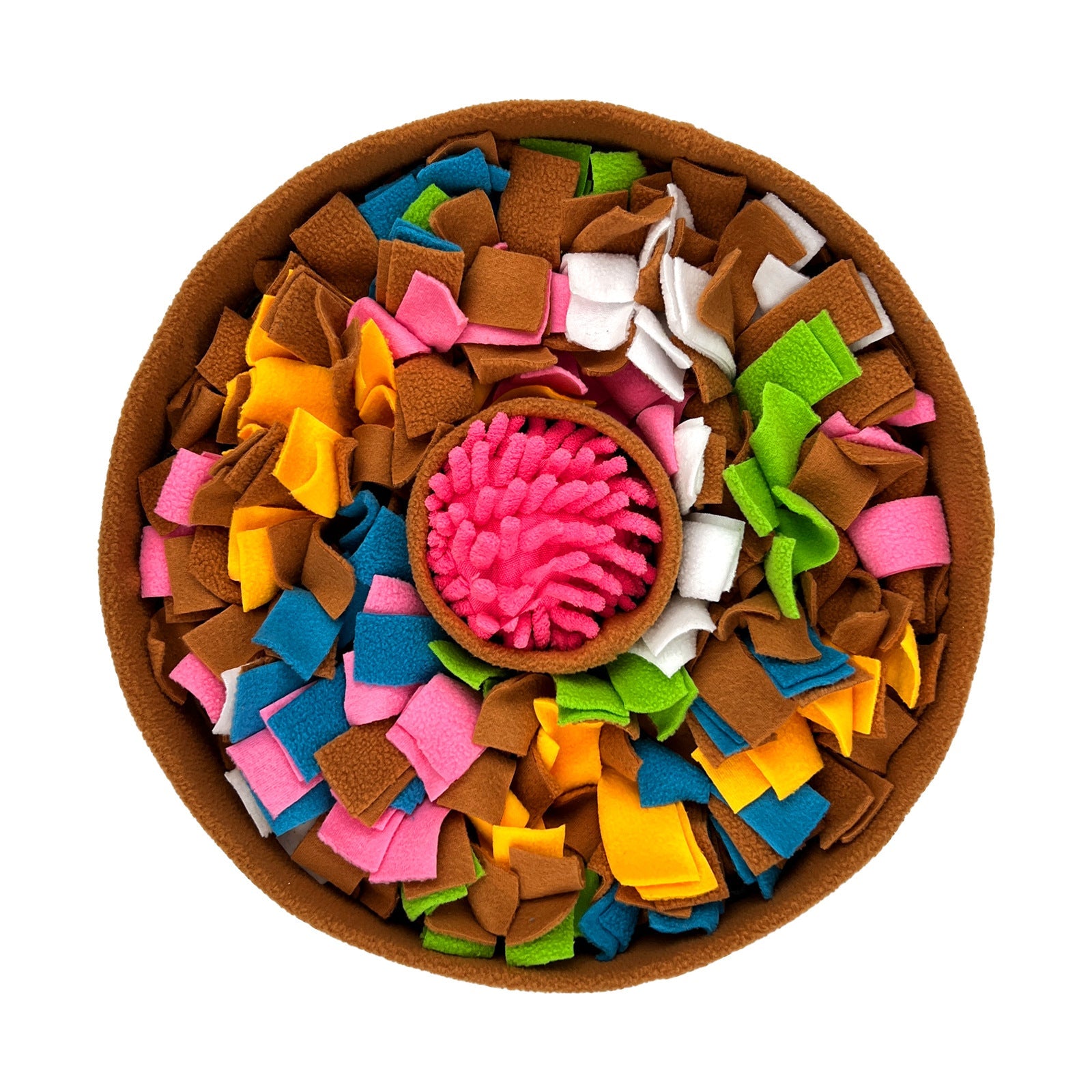 KFX-4204733 Pet Decompression Puzzle Mat for Food Hiding - Polyester, Brown and Lake Blue Options