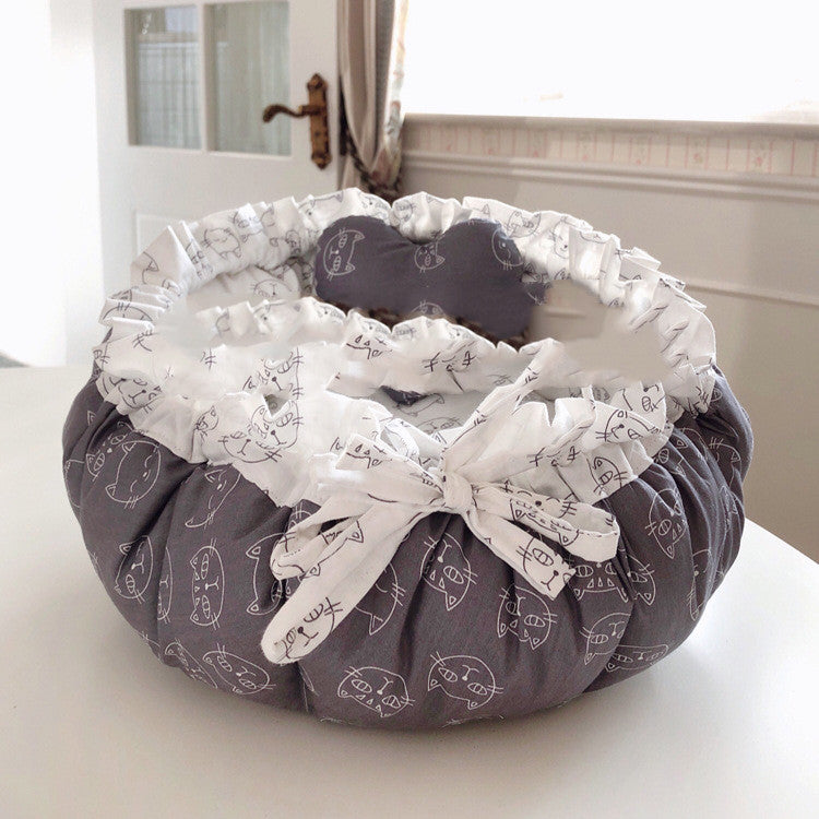 KFX-4205117 Small Dog and Cat Kennel - Soft Cotton Pet Bed with Elastic Filling and Easy Care