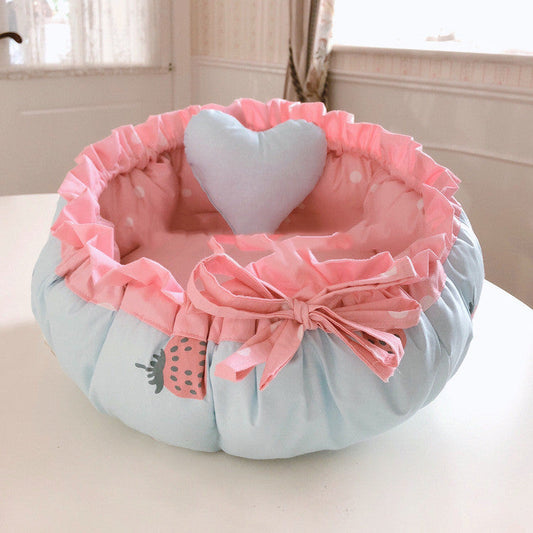 KFX-4205117 Small Dog and Cat Kennel - Soft Cotton Pet Bed with Elastic Filling and Easy Care