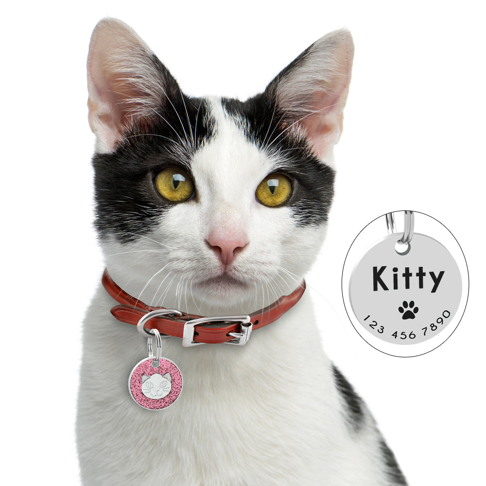 KFX-4206909 Heart-Shaped Metal Keychain for Pet Cat Lovers - 25mm Pendant