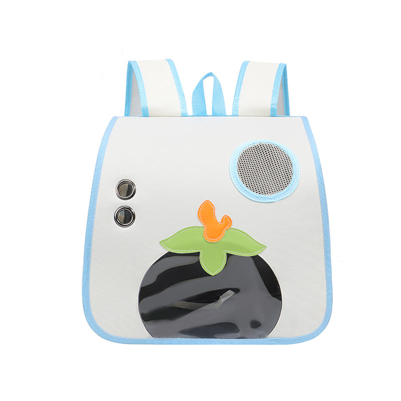 KFX-4207293 Large Capacity Lightweight Pet Backpack with Cartoon Design for Cats - Comfortable and Breathable, Nylon Material