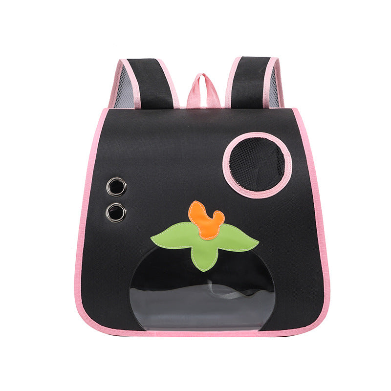 KFX-4207293 Large Capacity Lightweight Pet Backpack with Cartoon Design for Cats - Comfortable and Breathable, Nylon Material