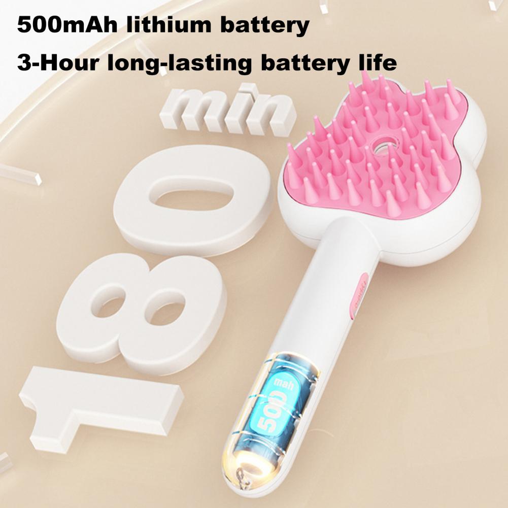 KFX-4208317 Rechargeable Cat Spray Comb with Hot Steam Technology for Effective Grooming and Shedding Control