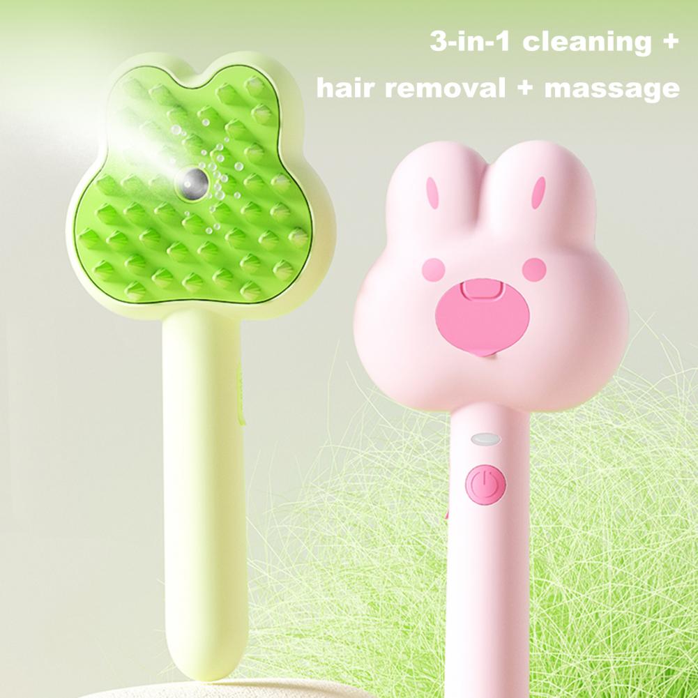 KFX-4208317 Rechargeable Cat Spray Comb with Hot Steam Technology for Effective Grooming and Shedding Control