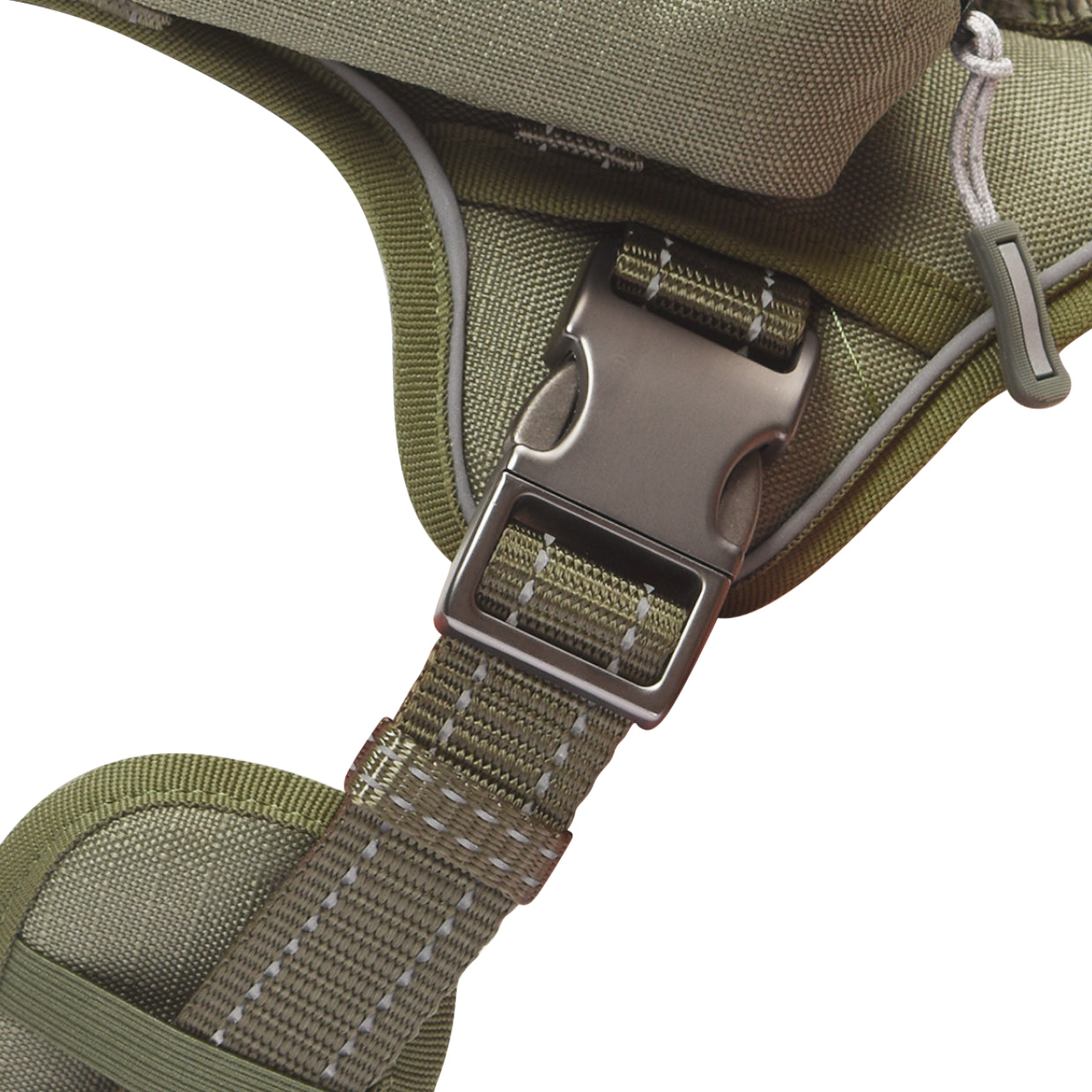 KFX-4212285 Tactical Dog Harness with Backpack, No Pull Front Clip, Adjustable Metal Buckles and Removable Side Pockets