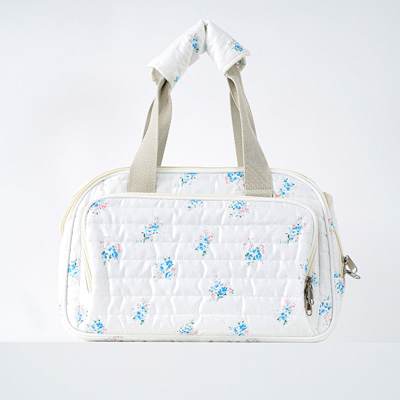 KFX-4213053 Portable Canvas Crossbody Dog Carrier Bag - Small Pet Travel Shoulder Bag in Blue