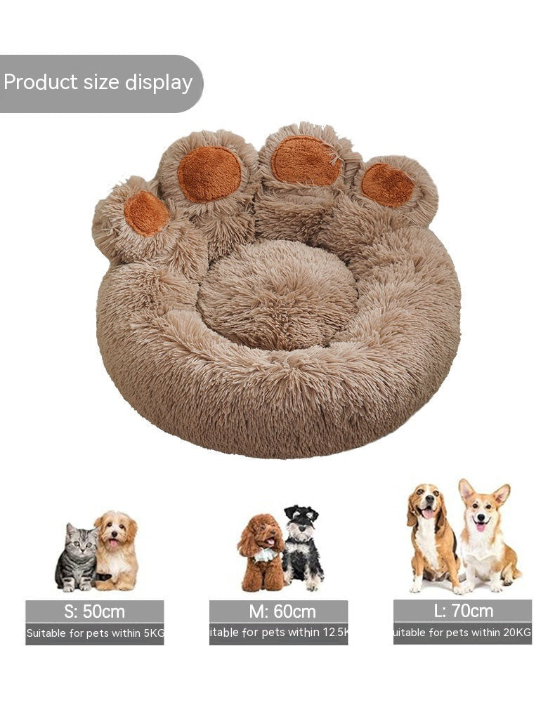 KFX-4214845 Cozy Plush Hand-Shaped Pet Bed in Gradient Colors for Dogs