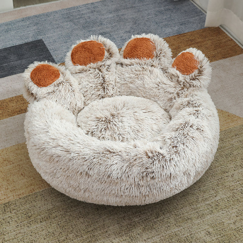 KFX-4214845 Cozy Plush Hand-Shaped Pet Bed in Gradient Colors for Dogs